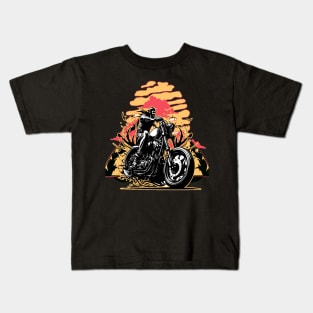 It's Time To Wake Up And Live  Motivational Inspirational Motorcycle Quotes Kids T-Shirt